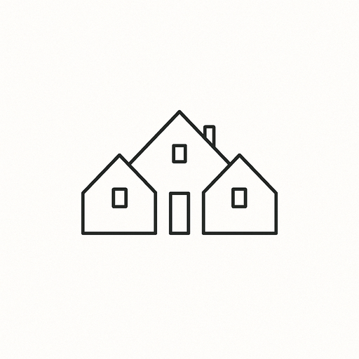 Este logo minimalista y sofisticado representa la esencia de Dreams Constructions, una empresa de diseño y construcción moderna y visionaria. La figura central muestra tres casas entrelazadas, símbolo de solidez, unión y crecimiento. La casa principal en el centro representa liderazgo y visión, mientras que las laterales simbolizan el respaldo y la armonía estructural. Diseñado con líneas negras finas y limpias sobre un fondo claro, el logo transmite precisión arquitectónica, claridad en el diseño y elegancia atemporal. Su estilo geométrico equilibrado refleja profesionalismo, confianza y compromiso con los más altos estándares de calidad. La simplicidad del diseño permite su adaptación perfecta como ícono digital, manteniendo su legibilidad incluso en formatos pequeños, como pestañas de navegador, apps móviles y material corporativo.